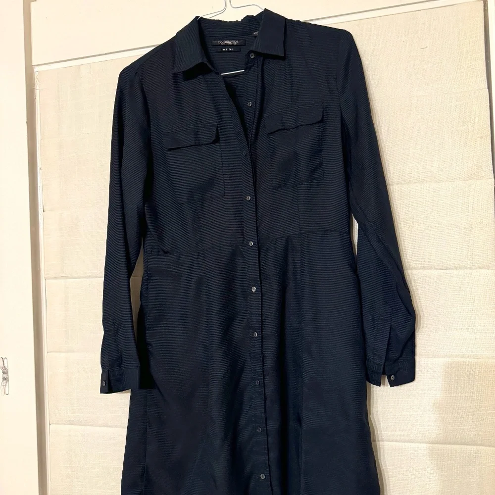 Scotch and Soda Navy Shirtdress - Picture 4 of 5
